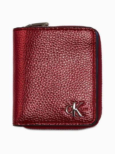 Calvin Klein Táskák & Kiegészítők HU782368 | Calvin Klein Logo Zip-Around Flap Női Pénztárca Metal P